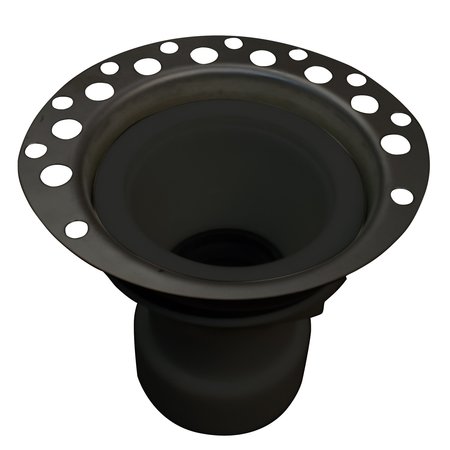 WESTBRASS Island Drain Assembly for Freestanding Bathtub W/ 2x1-1/2" Adapter ABS Black TC3A TC3A